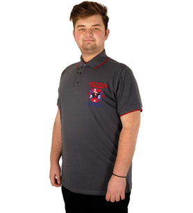 Mode XL Büyük Beden T-shirt Polo Club 21331 Füme