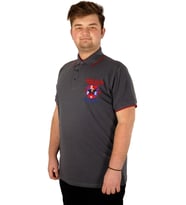 Mode XL Büyük Beden T-shirt Polo Club 21331 Füme