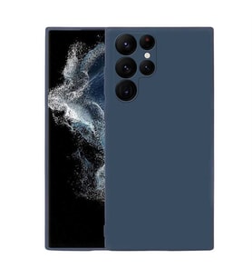 Coverzone Samsung Galaxy S22 Ultra ?le Uyumlu K?l?f Z-Mara Lansman Vieri Tam Koruma Arka Kapak Kamera Koruma �?k?nt?l? P�r�zs�z Y�zey Lacivert