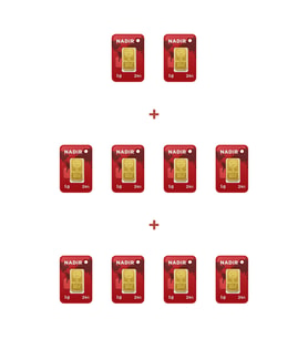 Nadir Gold 24 Ayar 10 Gram Külçe Altın (10 Adet 1 Gram Külçe Altın )