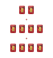 Nadir Gold 24 Ayar 10 Gram Külçe Altın (10 Adet 1 Gram Külçe Altın )
