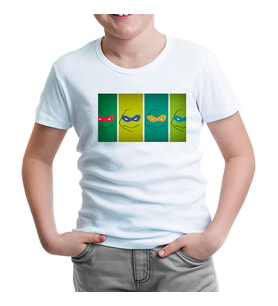 Ninja Kaplumbağalar Beyaz Çocuk Tshirt