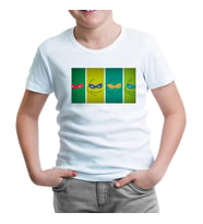 Ninja Kaplumbağalar Beyaz Çocuk Tshirt