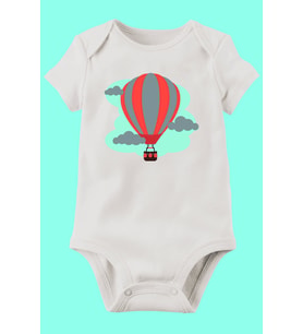 Unisex Bebek Beyaz Organik Baskılı Pamuklu Body