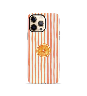 iPhone 12 Pro Max Vorian Çift Katmanlı Kılıf Orange Slice Stripe