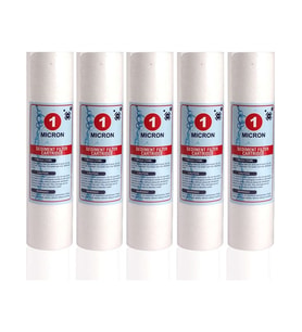 Açık Kasa Su Arıtma Cihazı 10 Inç 1 Mikron Sediment Spun Filtre ( 5 Adet )