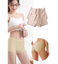 2 Adet Kadın Dikişsiz Görünmez İz Yapmaz Mini Şort Boxer Ten