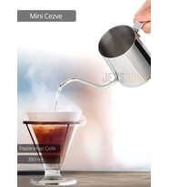 Mini Cezve Paslanmaz Kahve Demliği İndüksiyon Uyumlu Çelik Cezve 350 ml
