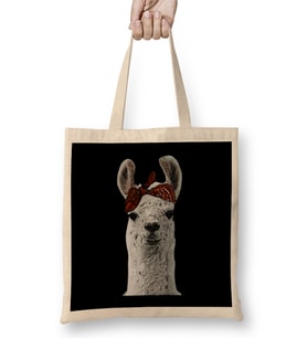 Cute & Adorable Gangster Bandana Llama Thug Lama Bez Çanta Uzun Saplı