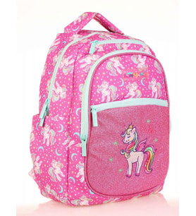 Kaukko Kids Simli Nakışlı Unicorn Pembe Kız Çocuk Okul Sırt Çantası