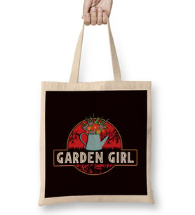 Garden Girl Gardening Gardener Landscaper Plants Flowers Bez Çanta Uzun Saplı