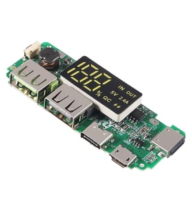 18650 Lityum Pil Şarj Modülü Dijital Göstergeli 5V2.4A 2A 1A Dual USB Çıkış
