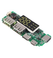 18650 Lityum Pil Şarj Modülü Dijital Göstergeli 5V2.4A 2A 1A Dual USB Çıkış