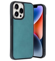 Newface Apple iPhone 14 Pro Max Kılıf Aras Deri Kapak - Açık Yeşil