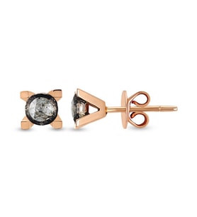 0.22 Ct Elmas Zümrüt Küpe EK7 (Çok Renkli)