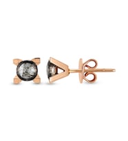 0.22 Ct Elmas Zümrüt Küpe EK7 (Çok Renkli)