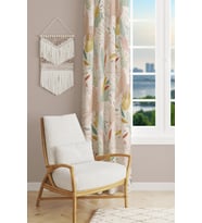 Xero Floral 2 Desenli Süet Oturma Odası Salon Fon Perde Baskılı Ekstrafor Büzgü TEK KANAT PRD-1080