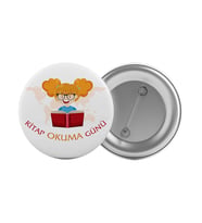 Kitap Okuma Günü Çanta Rozeti 20 Adet En Büyük Boy 5.8cm İğneli Broş