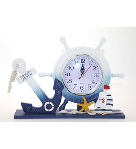Ahşap Marin Dümenli Saat