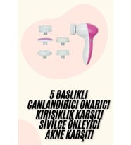 5 Başlıklı Titreşimli Cilt Temizleme Seti Canlandırıcı ve Onarıcı