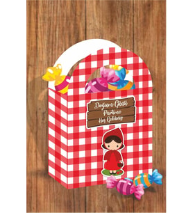 Kırmızı Başlıklı Kız Temalı Mini Çanta 12x7 cm 8'li Paket