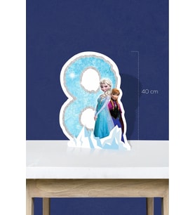 Frozen Karlar Ülkesi Temalı Ayaklı Rakam Pano - 8 Yaş (40 cm)