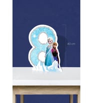 Frozen Karlar Ülkesi Temalı Ayaklı Rakam Pano - 8 Yaş (40 cm)