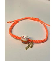 Artvalent Maneki Neko Makrome Bileklik (Turuncu)