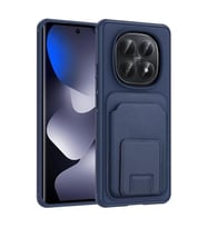 Coverzone Xiaomi Redmi Note 15 5G ile Uyumlu K?l?f Z-Bikart Kart B�lmeli Standl? Kilif, Deri Dokulu Y�zey, Darbe Emici Kenar Koruma, Arka Kapak Tasar?m? Xiaomi Redmi Note 15 5G kilif Lacivert