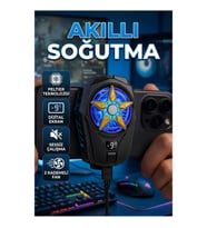 Akıllı Telefon Soğutucu Fan – Yarı İletken Soğutma, 2 Kademeli Hız ve Dijital Ekran