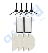 ROBOROCK Q8 MAX , Q8 MAX+ UYUMLU 4 Yan Fırça 2 Filtre 4 Mop PKT-iasgf0001259