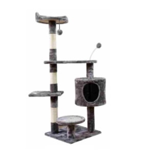 SENYE Kedi Tırmalama Tahtası 40x40x112 cm Peluş Kaplamalı Demonte Kedi Kulesi