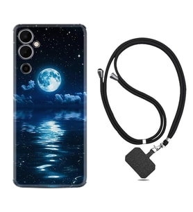 Tecno Pova Neo 2 Kılıf Resimli Boyun Askılı İpli Desenli Silikon Night Moon 1133
