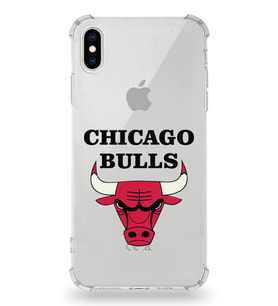 Apple iPhone X Uyumlu Darbe Emici Antişok  Kapak Chicago Bulls Tasarımlı Şeffaf Silikon Kılıf
