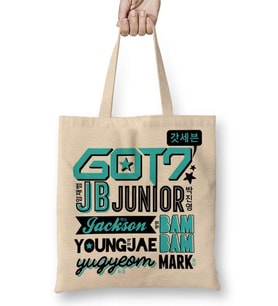 Got7 Collage Bez Çanta Uzun Saplı