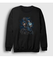 Presmono Unisex Siyah Sub Zero V4 Mortal Kombat Sweatshirt 148011tt