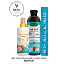 Phytoflora 2'li Set Eşek Sütlü Doğal Şampuan ve Hindistan Cevizi Yağlı Saç Spreyi