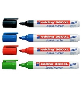 Edding 360 XL Board Marker Silinebilir Yazı Tahtası Kalemi 4 Farklı Renk