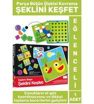 Premium Eğlenceli El Göz Koordinasyon Parça Bütün İlişkisi Kavrama Çocuk Eğitici Oyun ŞEKLİNİ KEŞFET