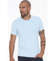T8569 DEWBERRY BİSİKLET YAKA ERKEK T-SHIRT-KOYU MAVİ