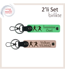 Yumruğu Yüreğinde Taşıyanlara, Combat Temalı, Kişisel Anahtarlık Hediyesi, Fıstık Yeşil-Yavru Ağzı