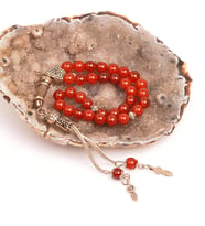 Kırmızı Akik Taşı Tesbih - 6 mm