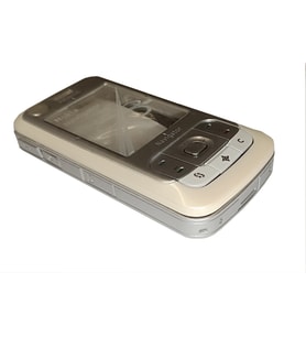 Nokia 6110N Full Kasa Kapak Tuş Takımı 6110N Uyumlu Beyaz Renk Orta Kasa Ön Kapak Arka Kapak
