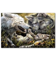 Cakapuzzle Kurt Ailesi Görseli Puzzle Yapboz MDF (Ahşap) (120 Parça)