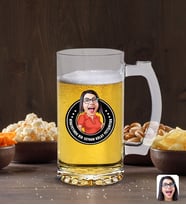 BK Gift Kişiye Özel Kadın Kolay Yetişmiyor Karikatürlü Cam Bira Bardağı 50cl-3 (Beyaz)