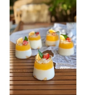 Magnolia Kasesi - 6lı Cam Tatlı Kasesi Bardak Takımı - 6x300 ML
