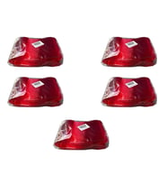 Plastik Şeffaf Kırmızı Sup Kaşık - Tatlı Dondurma Kaşığı - 12.5 Cm. - 50 Adetlik 5 Paket