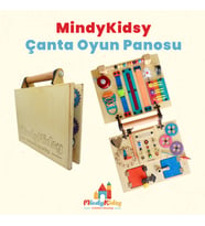 Montessori Aktivite ve Öğrenme Çantası Eğitici ve Geliştirici Ahşap Oyuncak Panosu