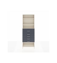 Arges Dolap 3 Raflı 5 Çekmeceli 88x30x243 Aytaşı-Antrasit