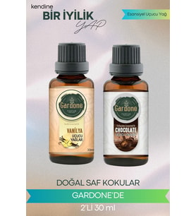 Çikolata + Vanilya ( Oda Kokusu Aroma Terapi Buhurdanlık / Difüzör Yağı ) Set 2 Adet x 30 ML